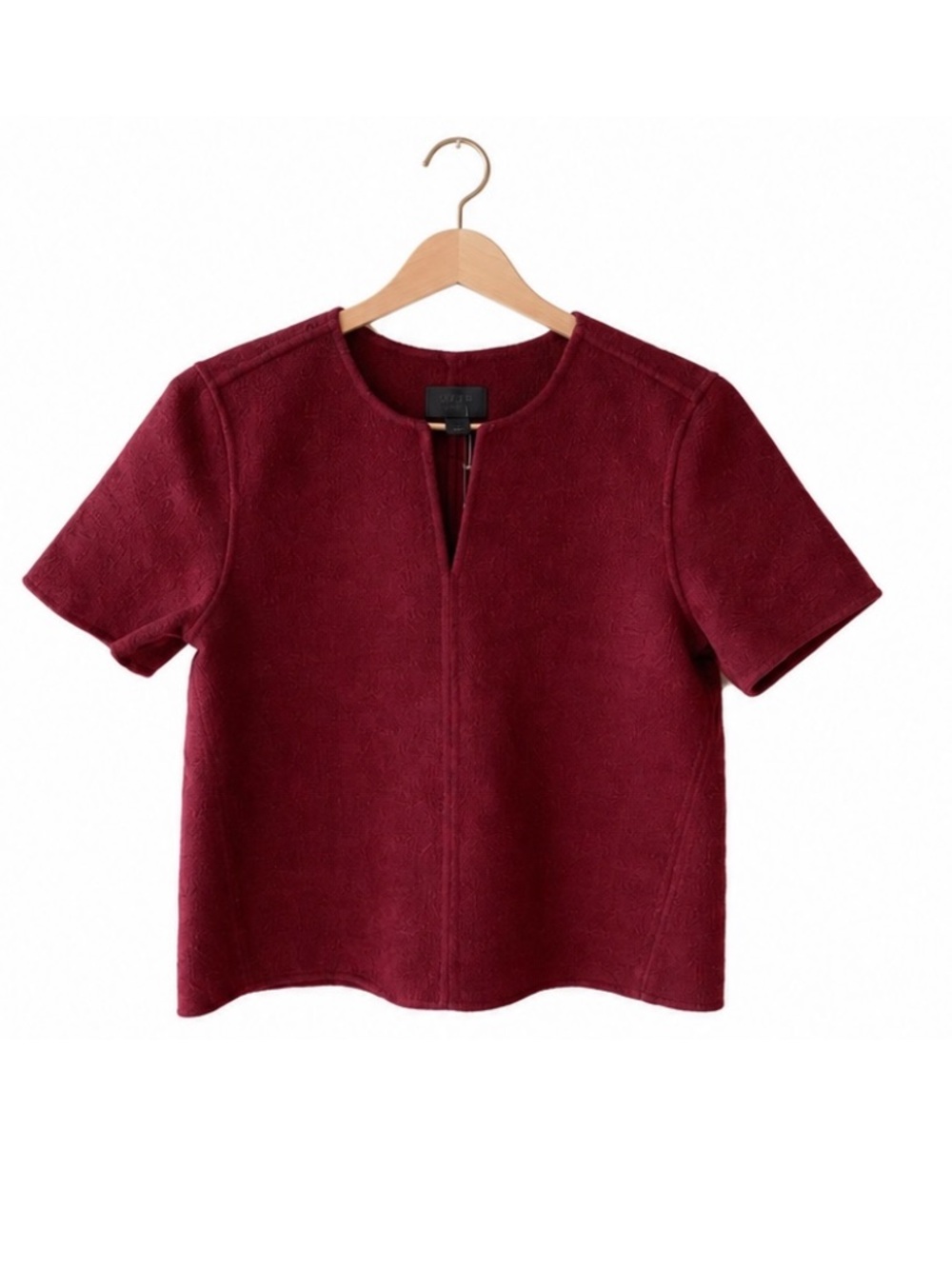 J. Crew Collection Double Faced Cashmere Top Short Sleeve Sweater V Neck 4